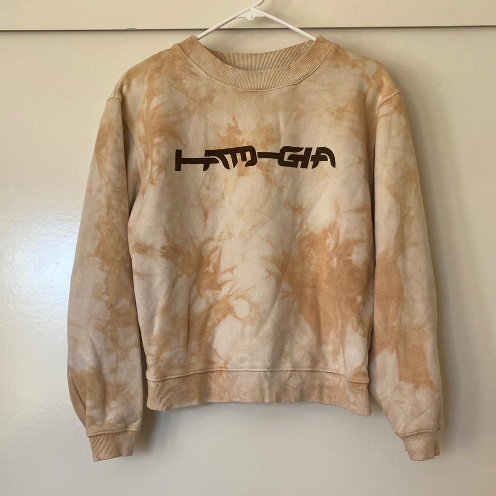 I.AM.GIA Tan Tie-Dye Crewneck long sleeve Sweater comfy